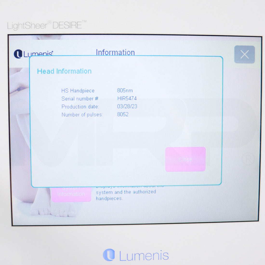 2014 Lumenis LightSheer Desire Diode Laser Hair Removal SA-1170000