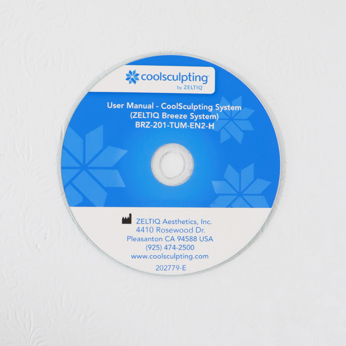 Zeltiq CoolSculpting User Operator Manual CD Breeze System BRZ-201-TUM-EN2-H