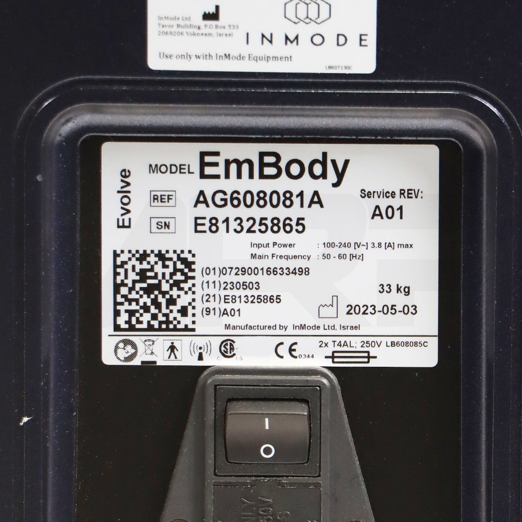 2023 InMode EvolveX EmBody Body Contouring System Serial