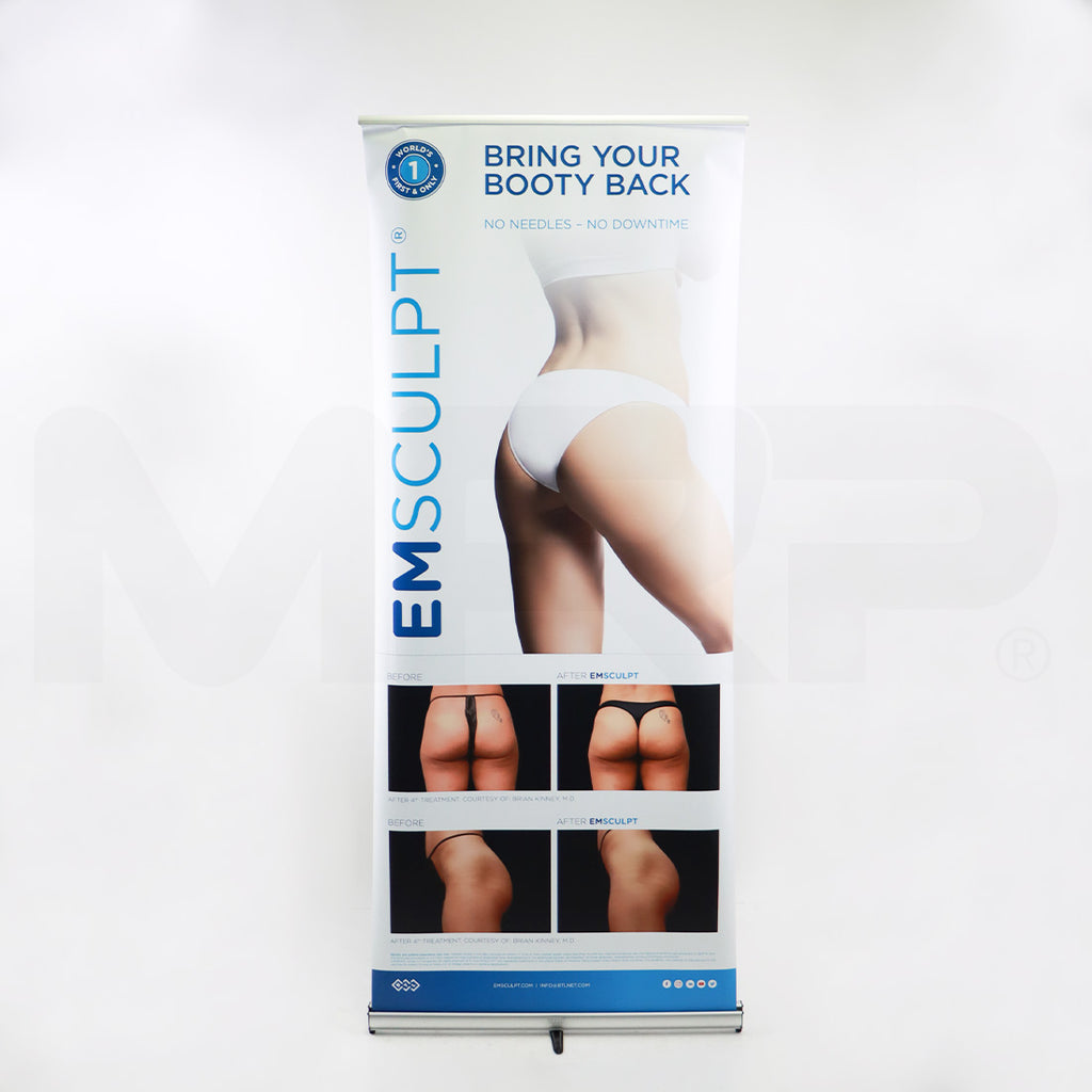 BTL EmSculpt Bring Your Booty Back Electromagnetic Toning Retractable Banner