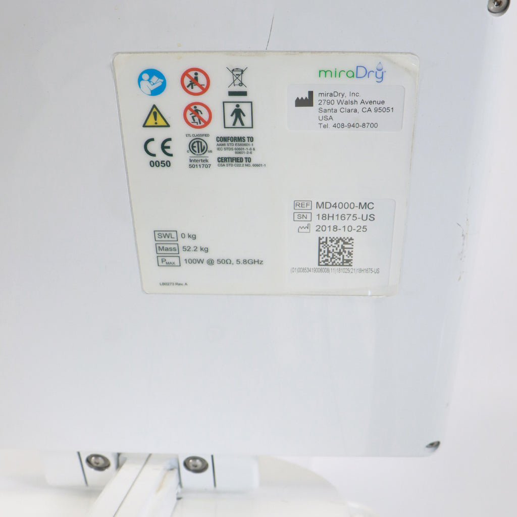 2018 Miramarlabs MiraDry MD4000-MC Sweat Odor Reduction Treatment System
