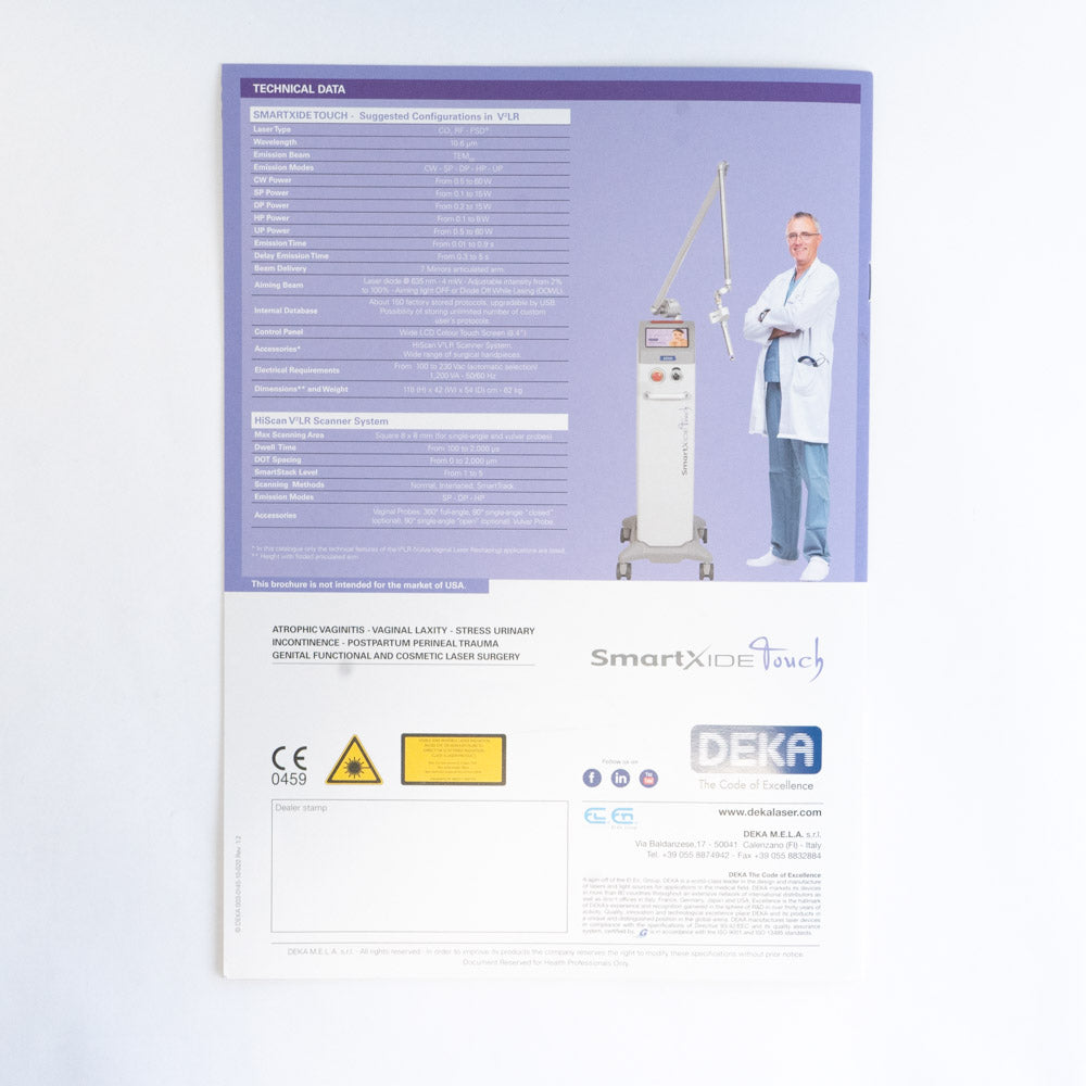 DEKA Smartxide V²LR Handpiece System Information Marketing Booklet Qty 4