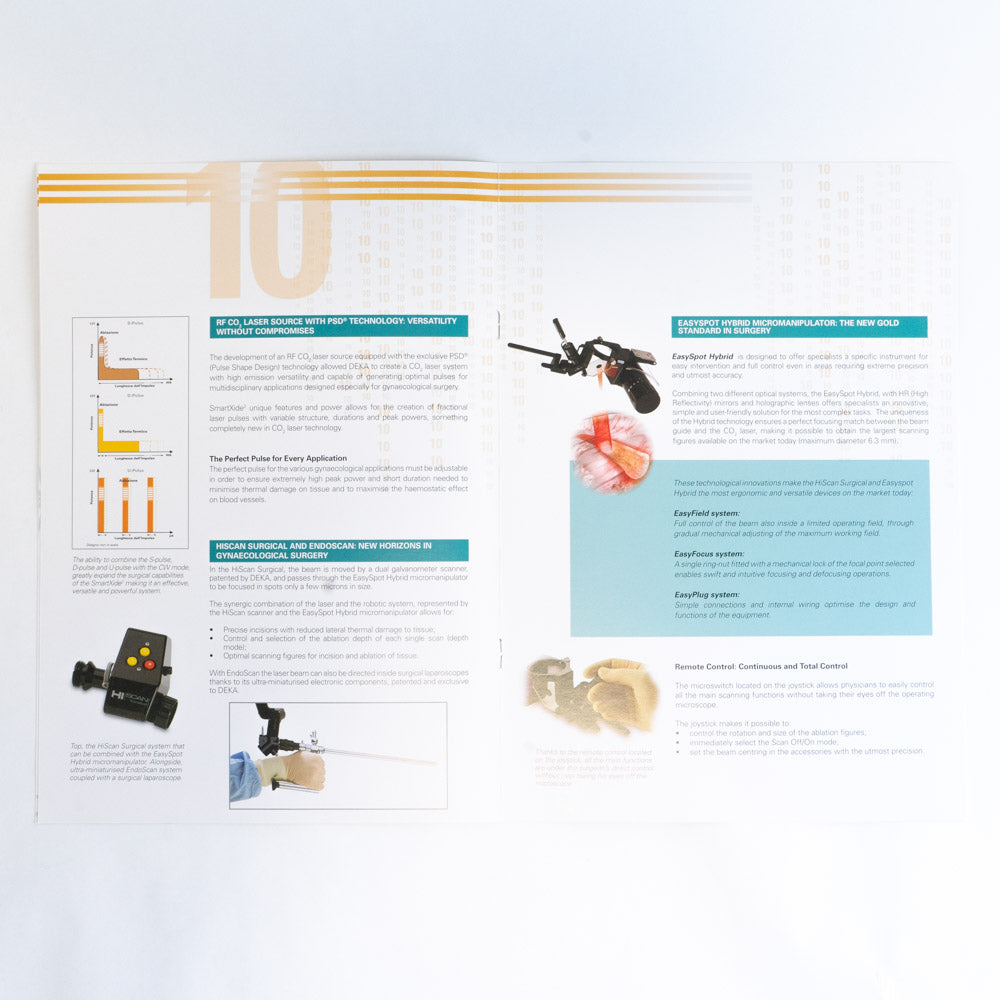 DEKA Smartxide 2 Handpiece System Information Marketing Booklet Qty 2