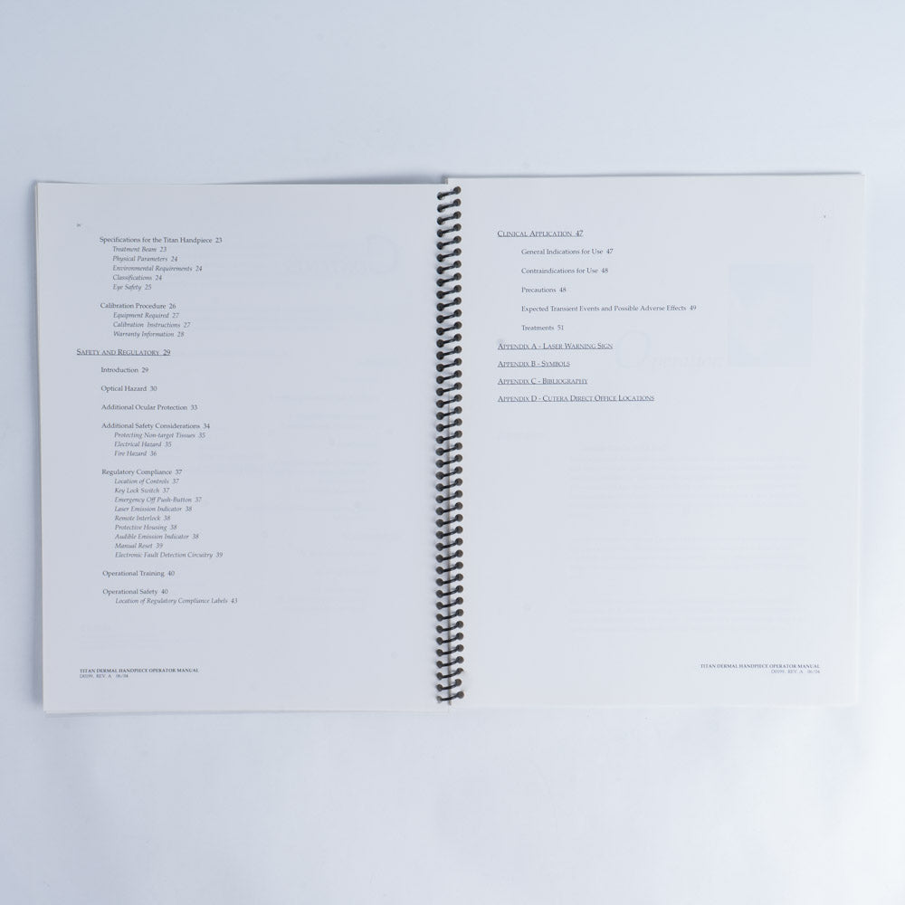Cutera Titan Dermal Handpiece Operator Manual - D0199 REV A