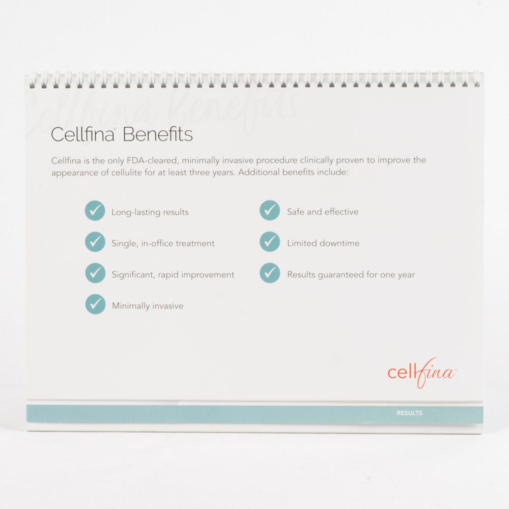 2018 MERZ Cellfina Prop-Up Display Patient Informational Booklet - 17 Pages
