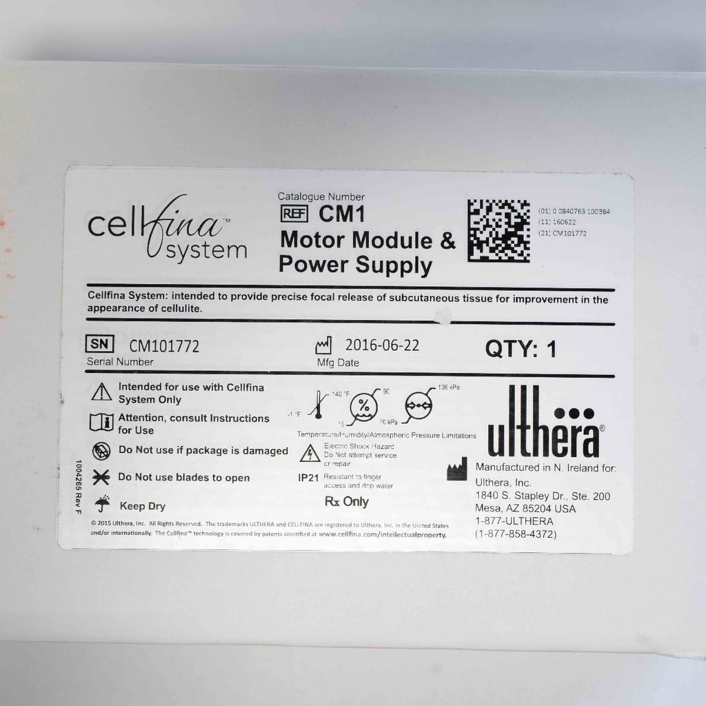 Ultherapy Ulthera CellFina System CM1 Motor Module & Power Supply - CM101772