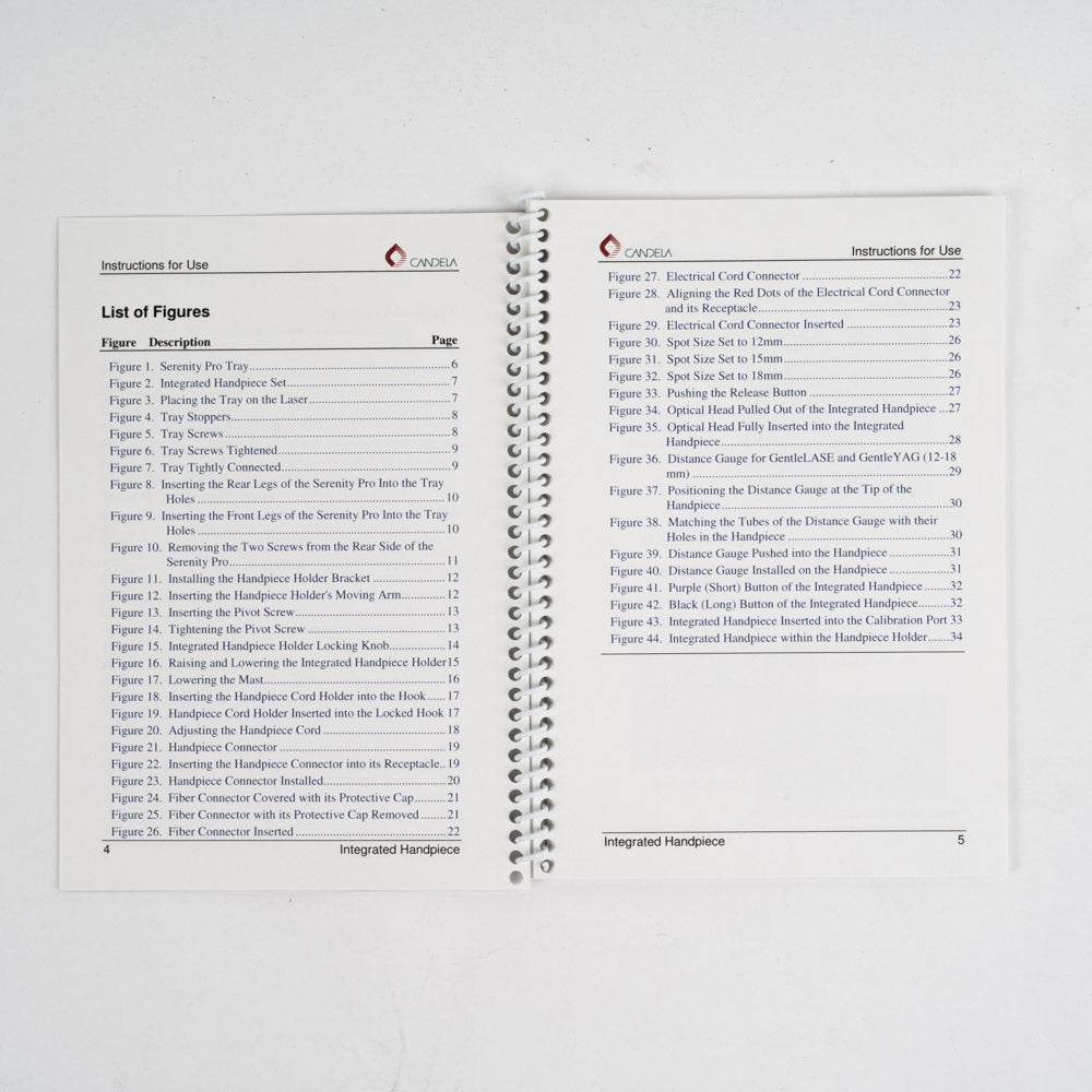 2008 Candela Integrated Handpiece - Instructions for Use RM35-031- (34 Pages)