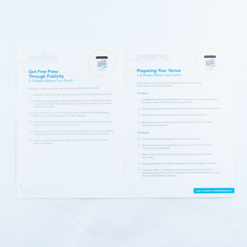 Zeltiq Coolsculpting COOL TIPS For Hosting Events - Clinician Instructional Booklet