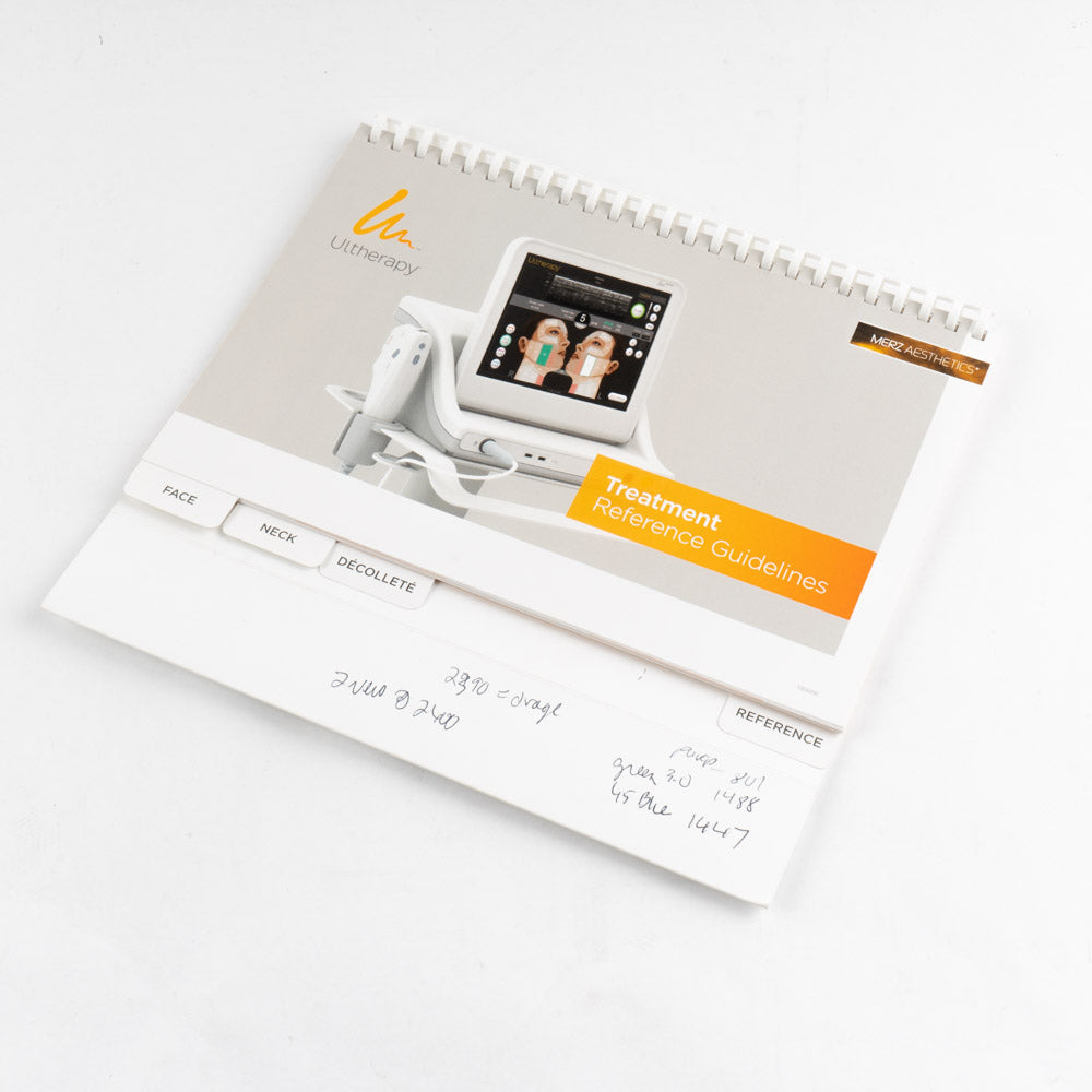 Ultherapy Treatment Reference Guideline - Clinician Guideline - Prop Up Guide Book