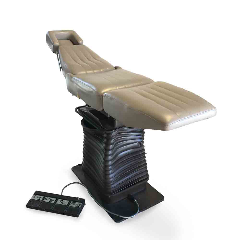 DMI 219A1B Beige Electronic Adjustable Clinic Exam Chair with Foot Controller