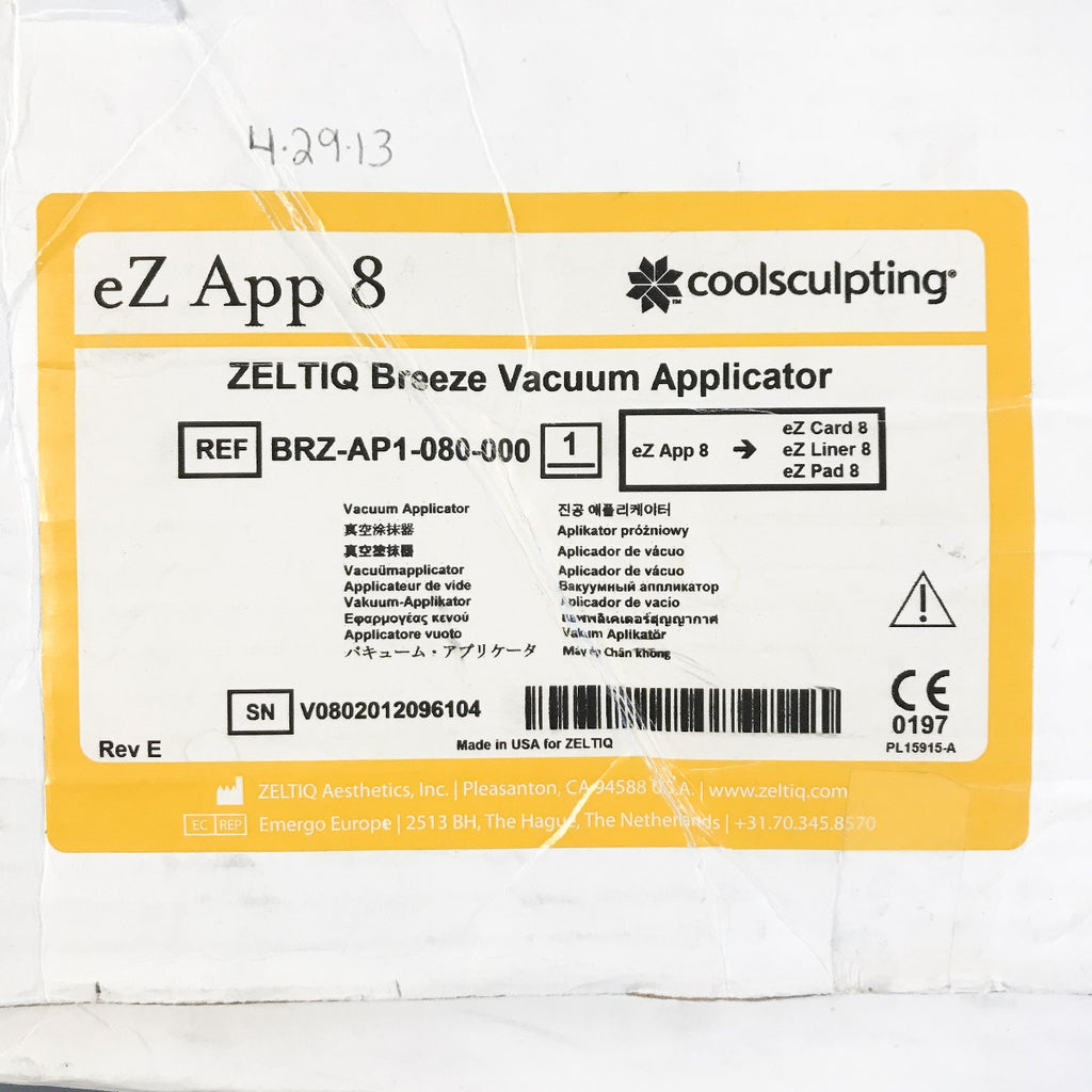 2011 Zeltiq CoolSculpting CoolADVANTAGE Body Contour Cool Sculpt Cool Advantage
