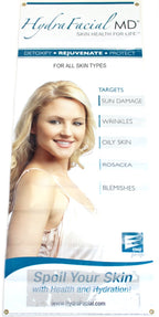 HydraFacial MD Detoxify Rejuvenate Protect Vinyl Banner 58 x 24" P/N: 19429-01