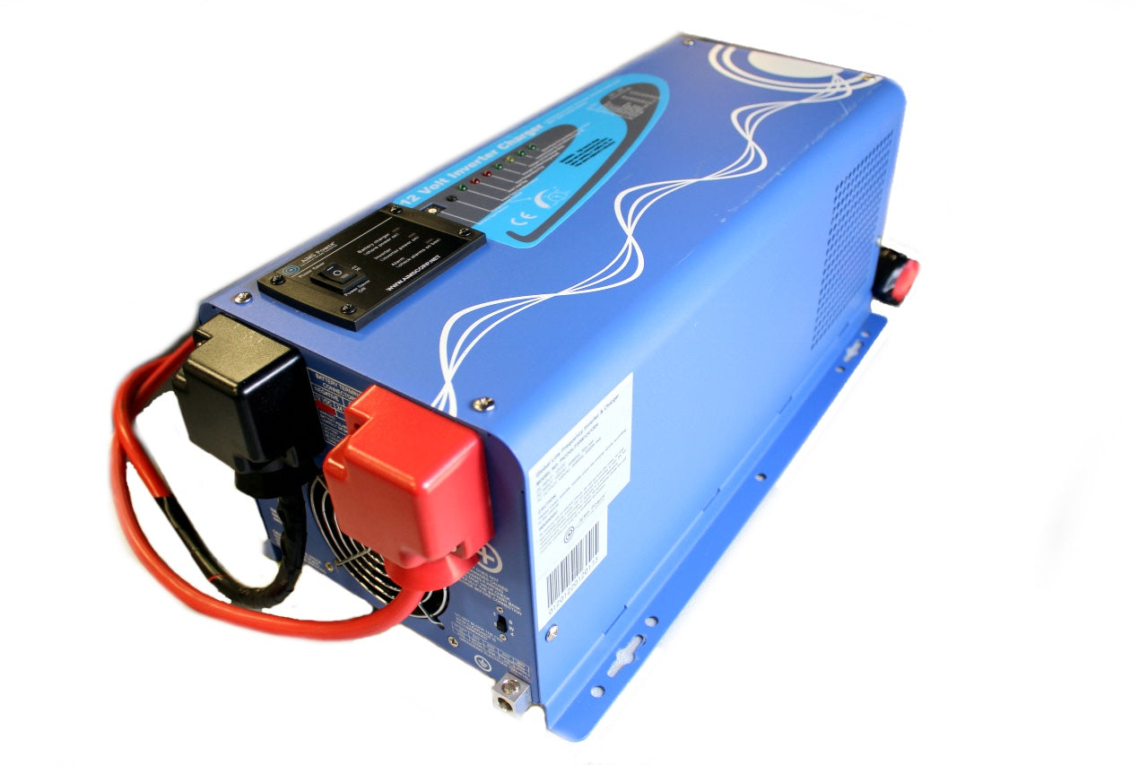 2000 Watt Pure Sine Inverter Charger 12Vdc to 120Vac Output and Battery