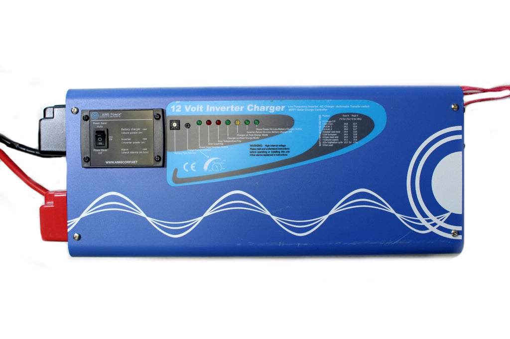 2000 Watt Pure Sine Inverter Charger 12Vdc to 120Vac Output and Battery