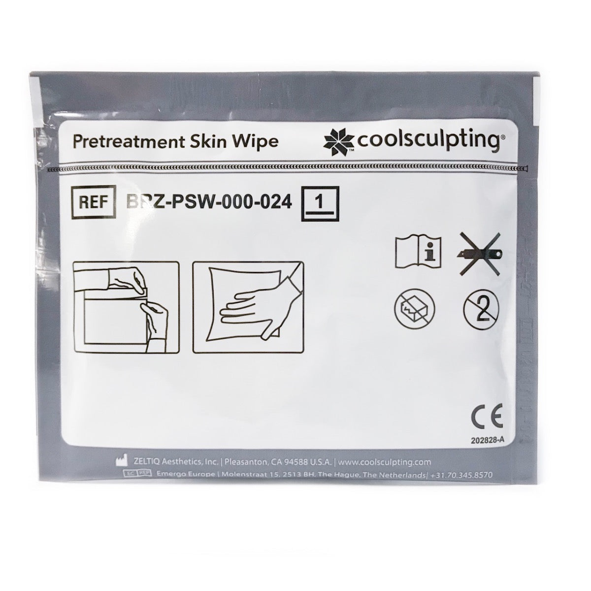 Zeltiq CoolSculpting BRZ-PSW-000-024 Pretreatment Skin Wipes Cool Sculpt x8Pcs