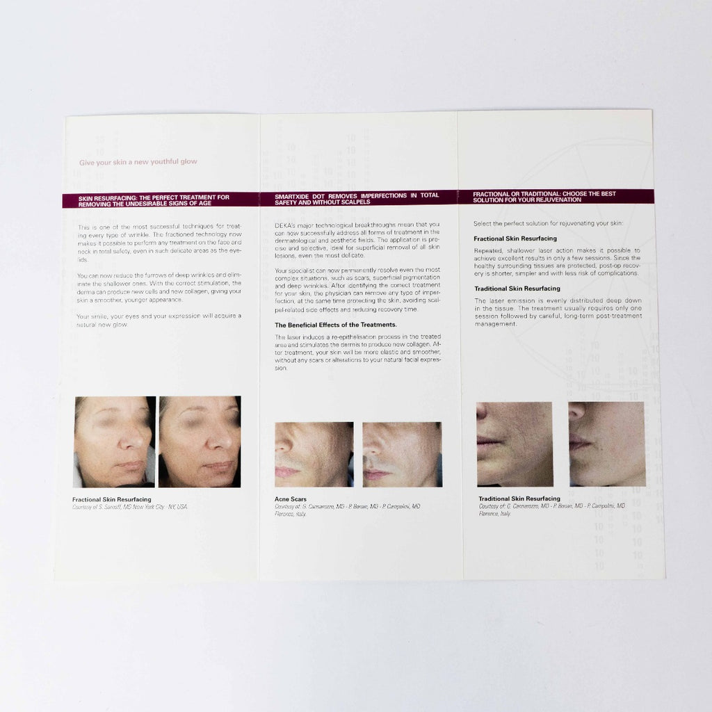 Deka SMARTXIDE DOT Patient Brochures - Treatment / Procedure information *Qty 38