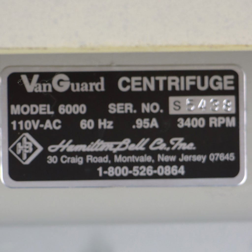 SmithKline Beecham Clinical Laboratories Vanguard V6000 Centrifuge