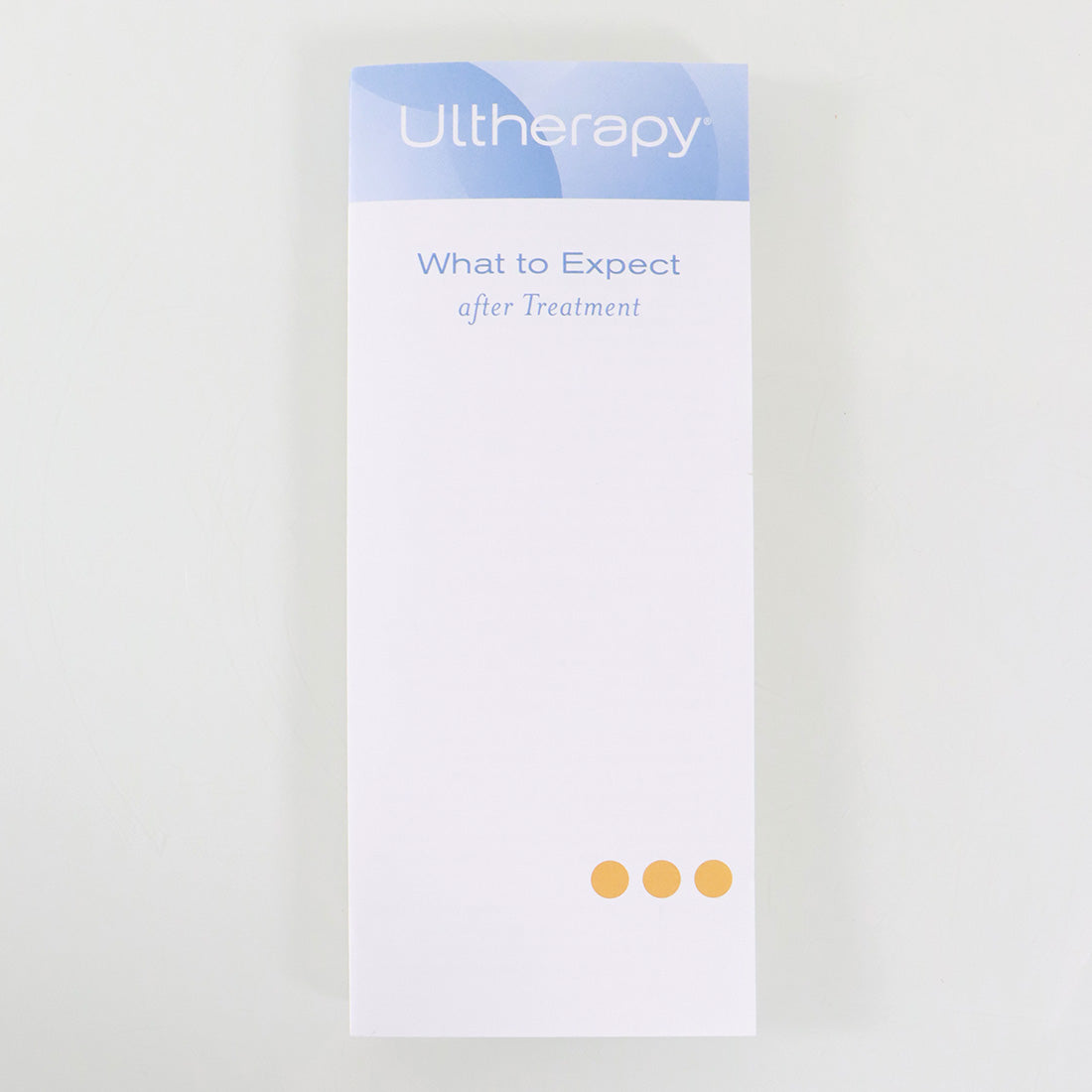 2012 Ulthera Ultherapy 'What To Expect After Treatment' Trifold Brochure 16x