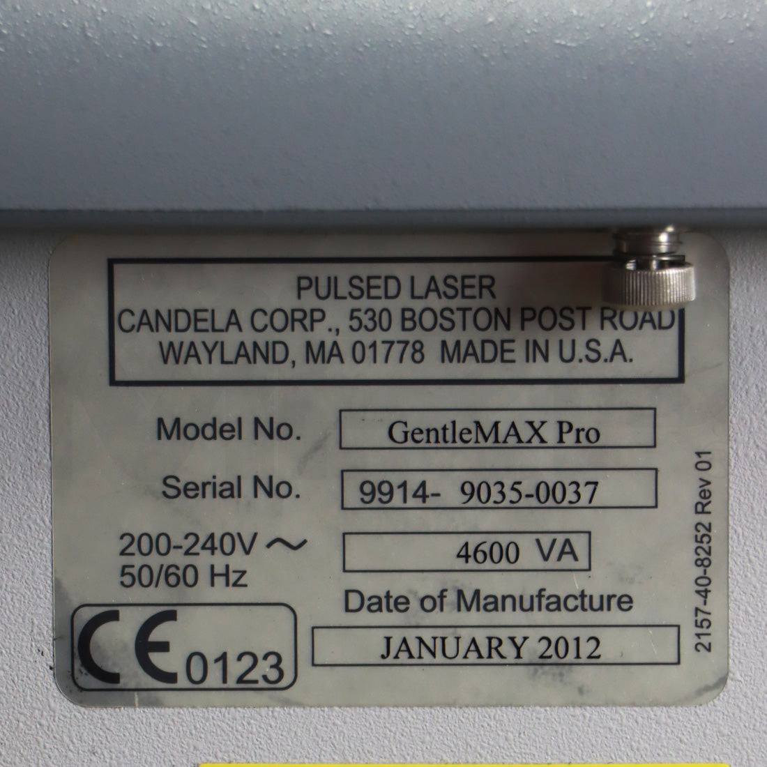 2012 Candela GentleMax Pro Laser Hair Removal System