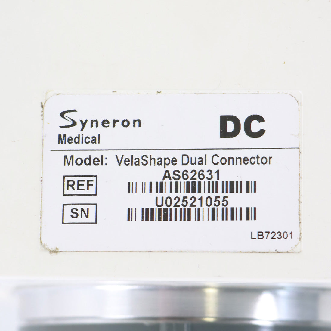 Syneron Candela VelaShape Dual Connector Cellulite Treatment Body Contour System