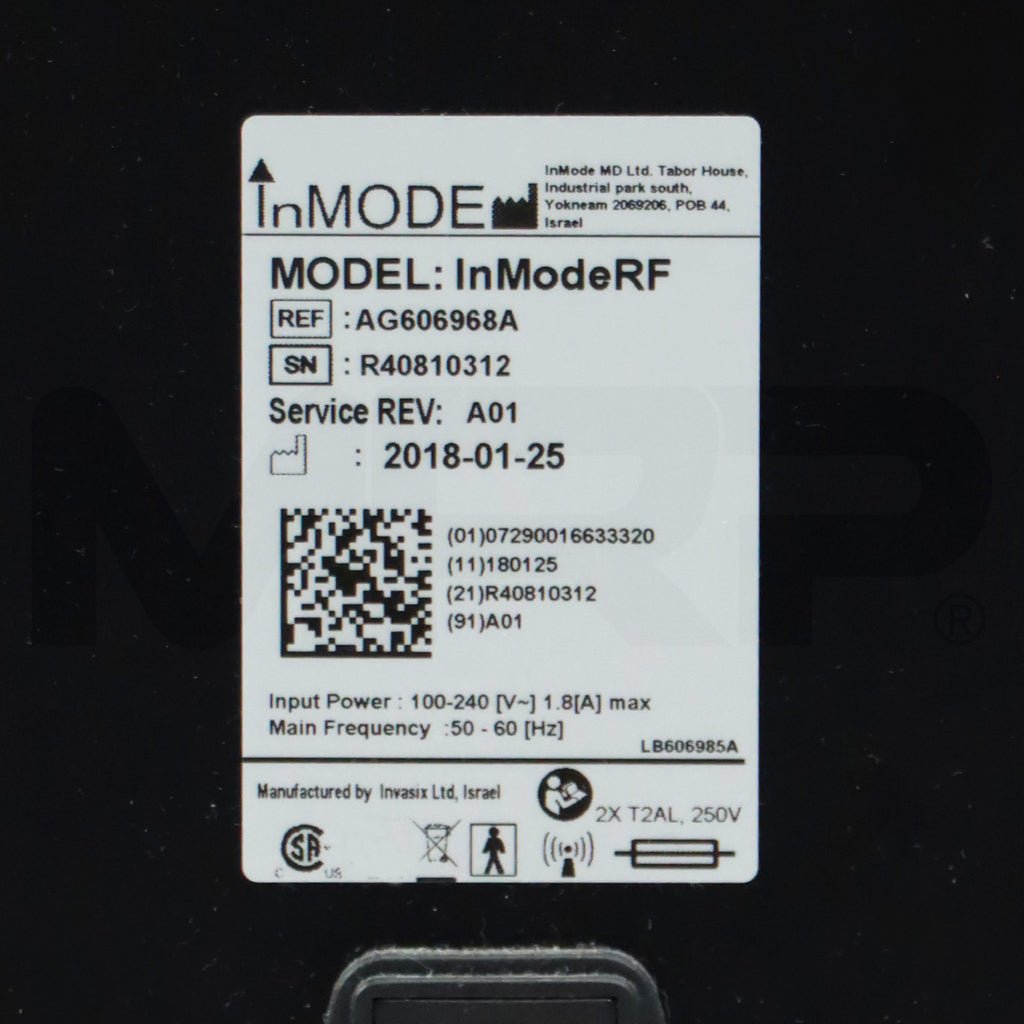 2018 InMode RF Votiva Morpheus 8 Fractional Radio Frequency System