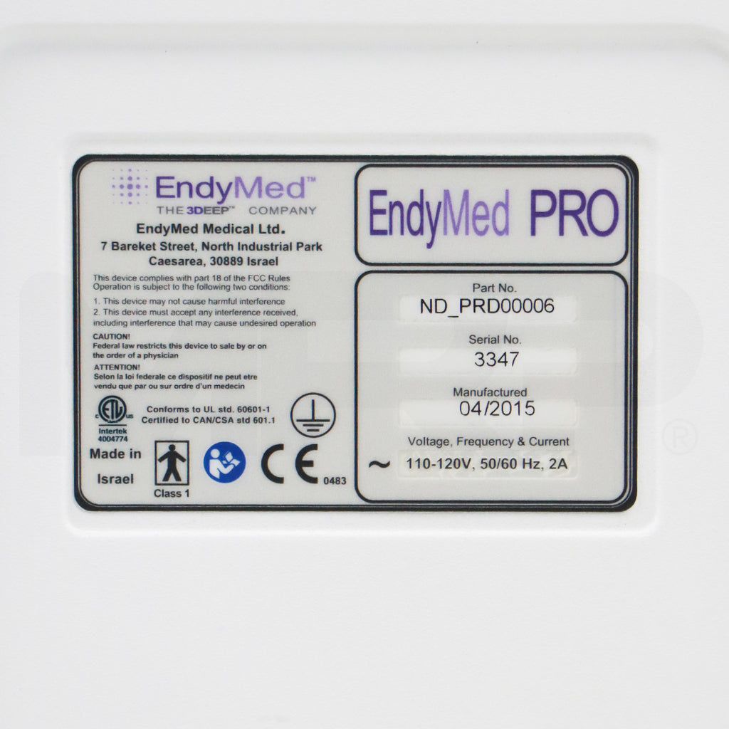 2015 EndyMed PRO 3DEEP Body Contour System W/ Intensif and Large Handpiece