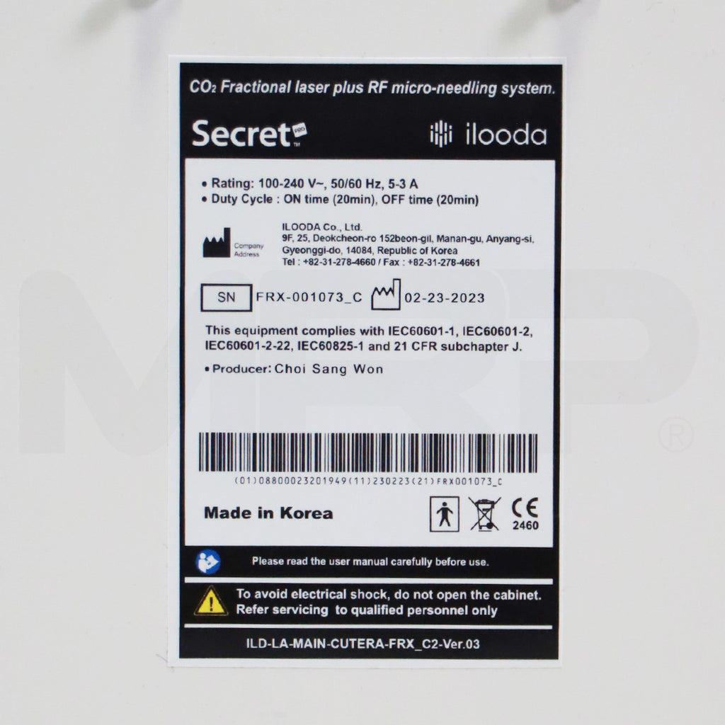 2023 Cutera Secret RF PRO Skin Revitalization Resurfacing System