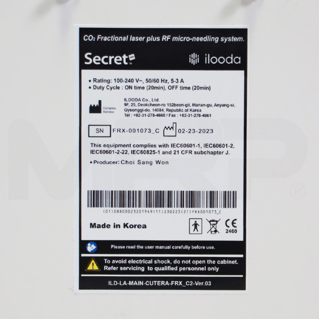 2023 Cutera Secret RF PRO Skin Revitalization Resurfacing System