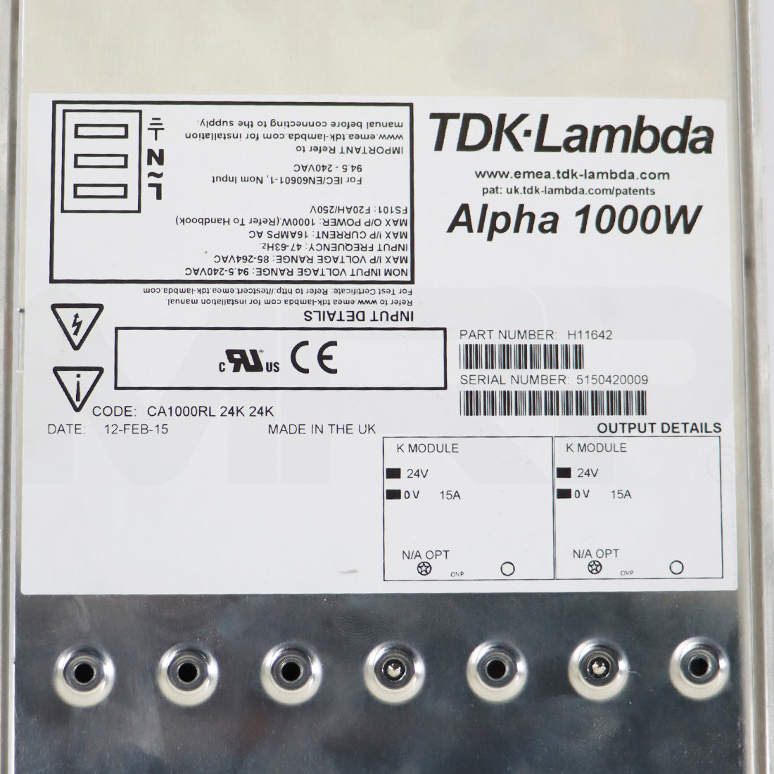 Alma Pixel CO2 HVPS Power Supply BAD Parts As-Is H11642