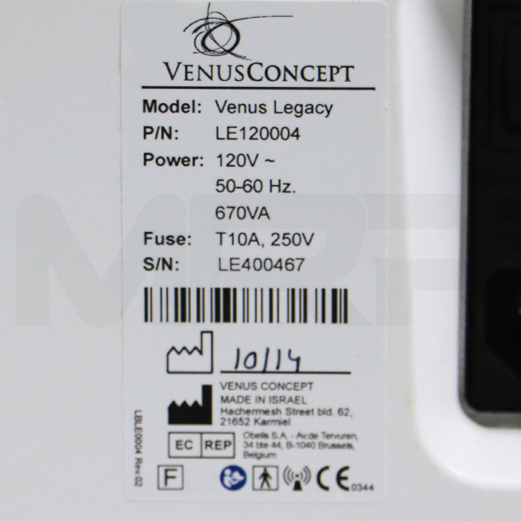 2014 VenusConcept Venus Legacy Cellulite Reduction & Skin Tightening System