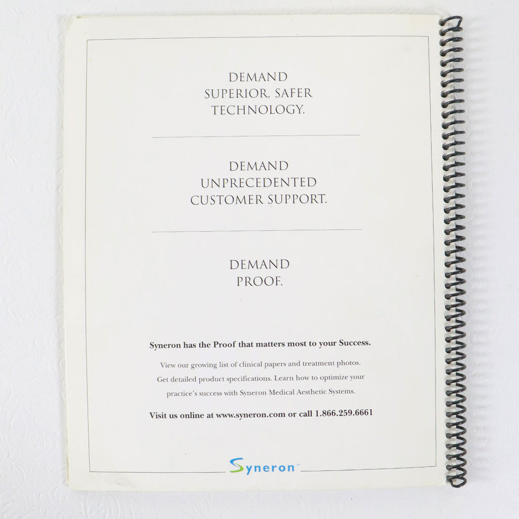 2006 Syneron VelaSmooth Cellulite Treatment Clinical Manual Guide Rev 1.1