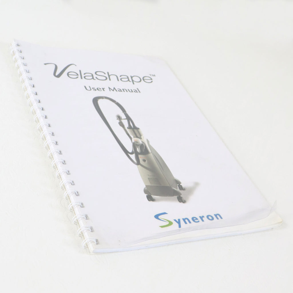 2008 Syneron VelaShape User Manual Guide Spiral Bound DC62751