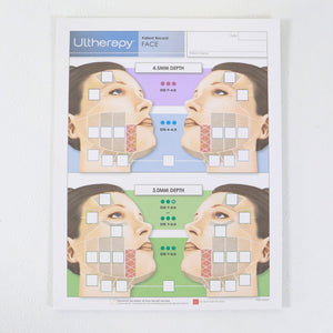 Ulthera Ultherapy Patient Record Face Record Sheet 4.5mm 3mm 16x Sheets