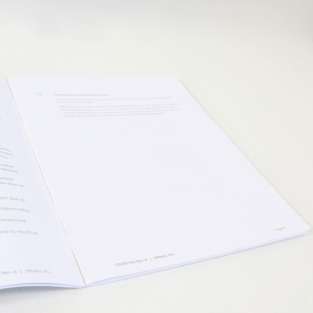 2012 Ulthera DeepSee Ultherapy Instructions for Use User Manual Guide 1000931IFU