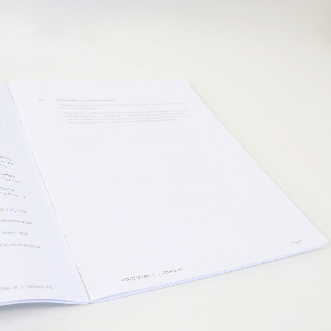 2012 Ulthera DeepSee Ultherapy Instructions for Use User Manual Guide 1000931IFU
