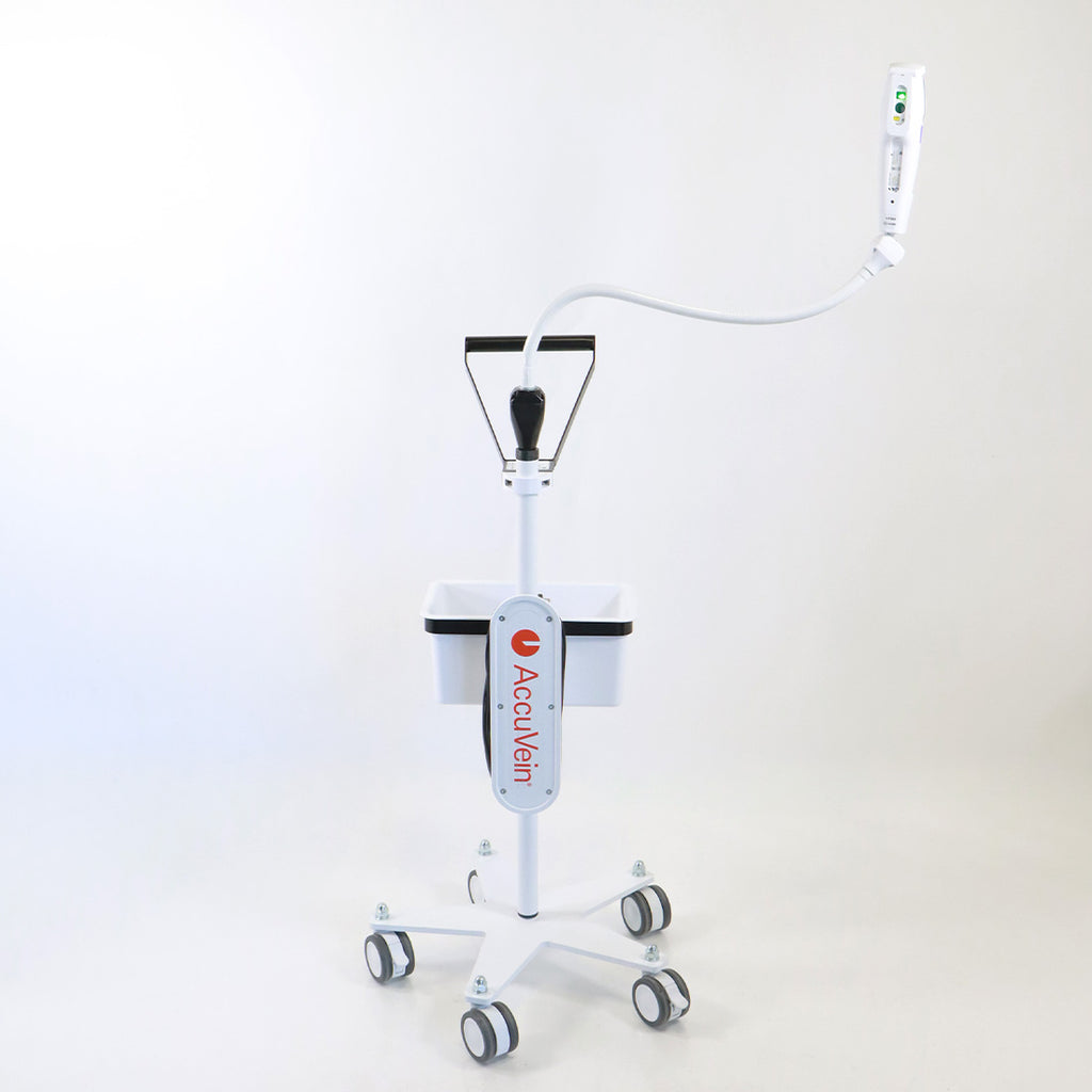 AccuVein Vein Finder HF580 w/ Illuminator Rolling Stand AV500 HP Handpiece