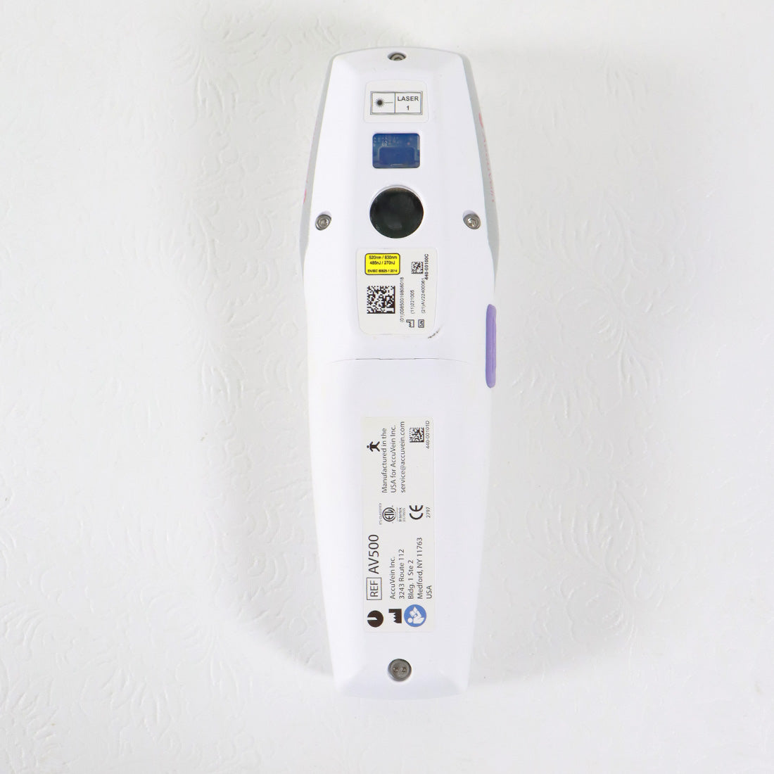 AccuVein Vein Finder HF580 w/ Illuminator Rolling Stand AV500 HP Handpiece