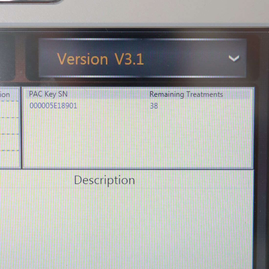 Cynosure SculpSure V3.1 PAC Key - (38 Credits Remaining)