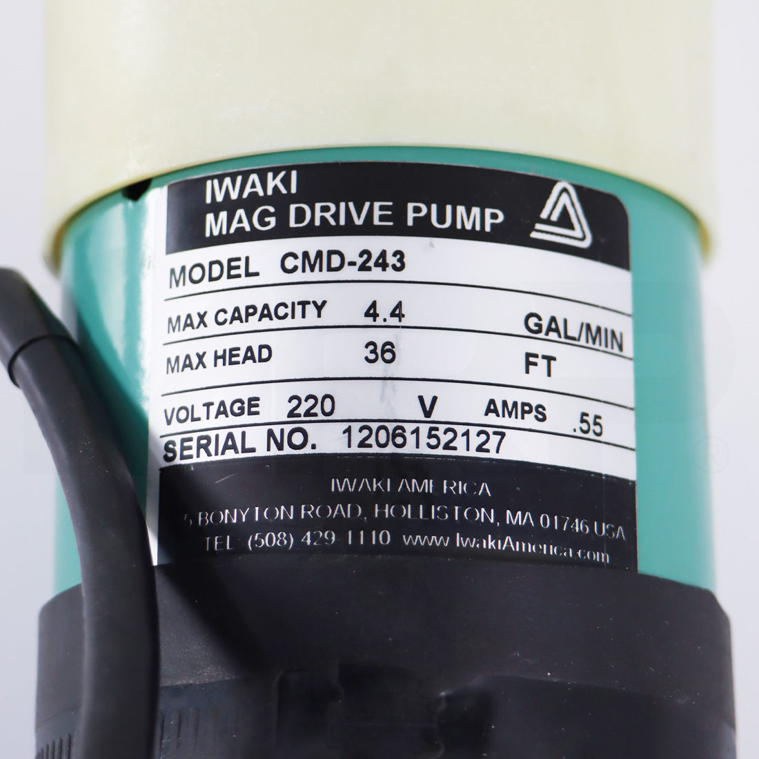 Candela VBeam 1 Laser DI Water Pump IWAKI MAG Drive Pimp As-Is