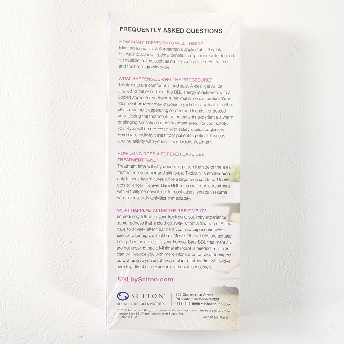 2017 Sciton BBL Forever Bare 'Dare to be Forever Bare' Brochure 2600-023-01 x41