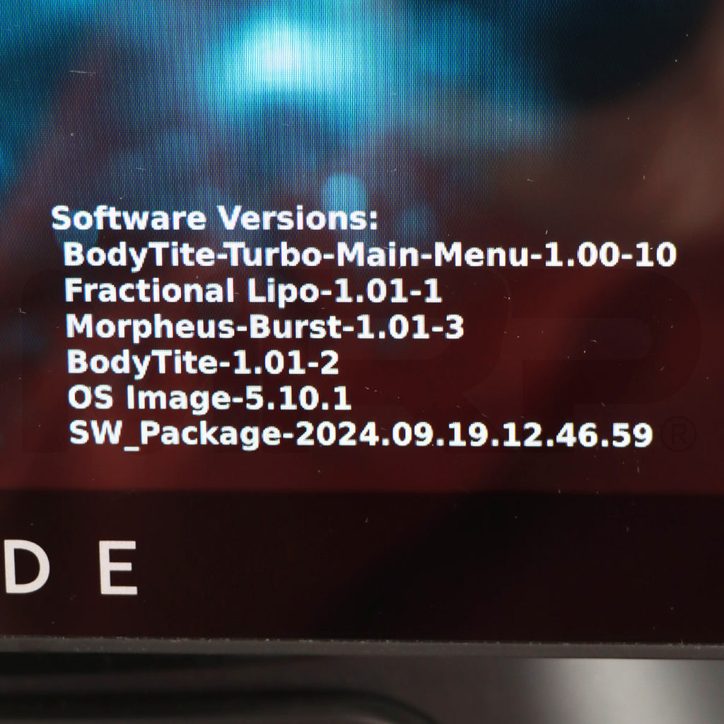 2024 InMode Ignite RF System Software Screen