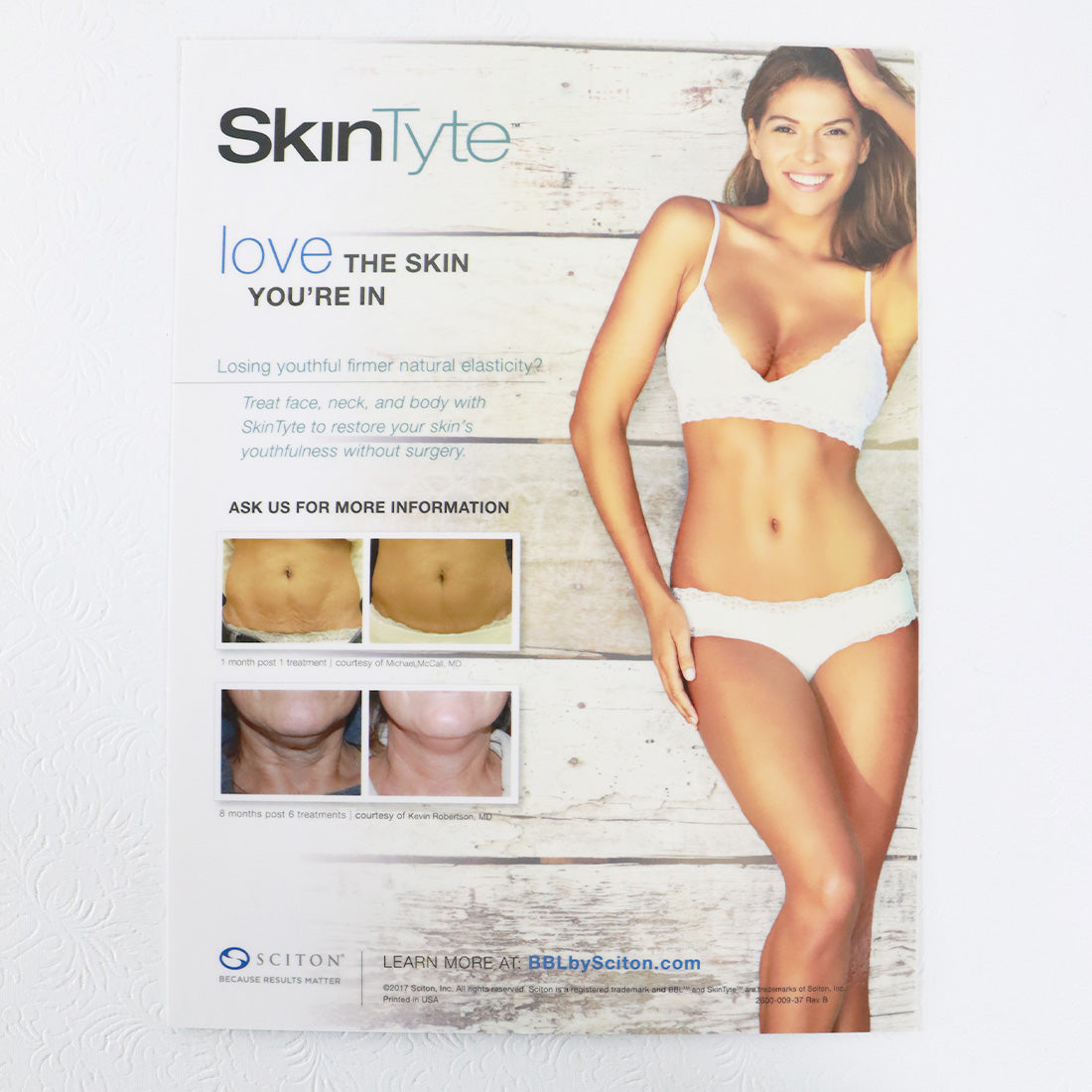 Sciton SkinTyte Skin Elasticity Marketing Stand 2600-009-37