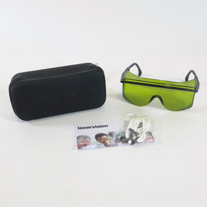 LaserVision Uvex PPE IPL Safety Glasses Green Lens Black Frame YAG CO2