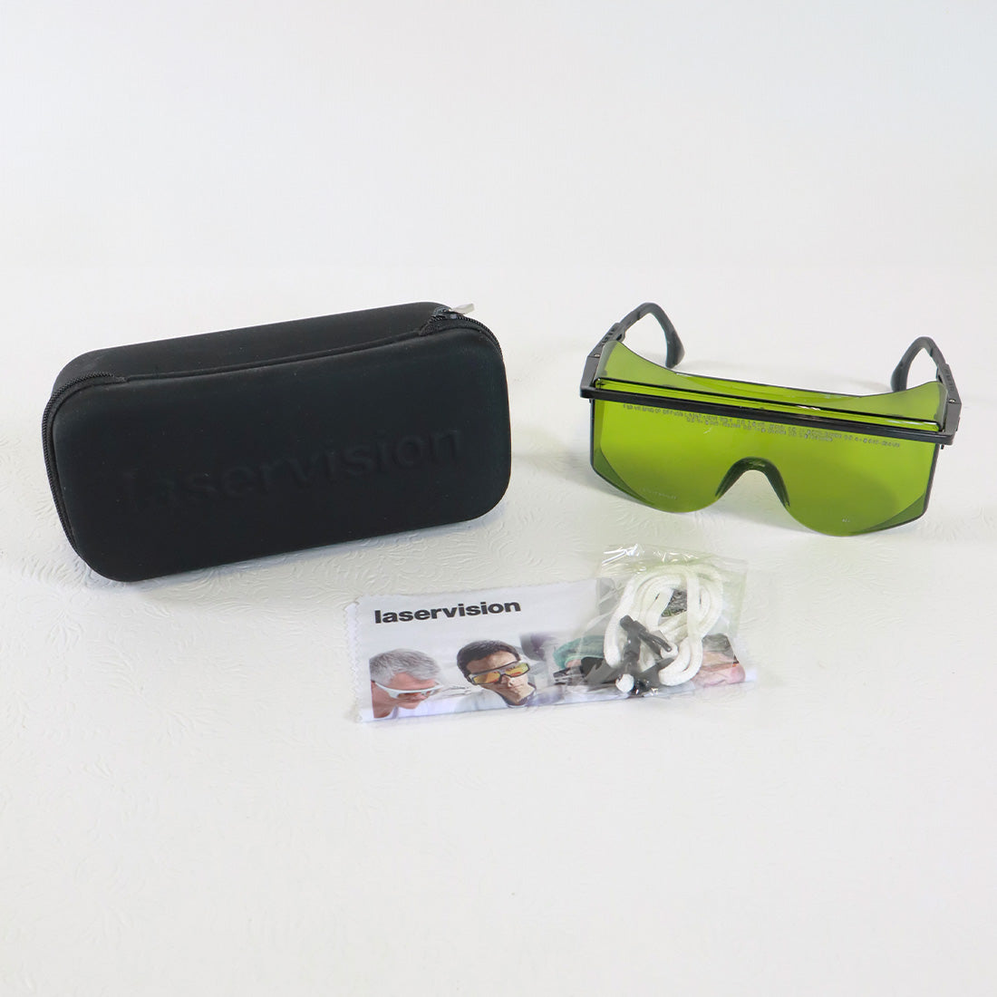 LaserVision Uvex PPE IPL Safety Glasses Green Lens Black Frame YAG CO2