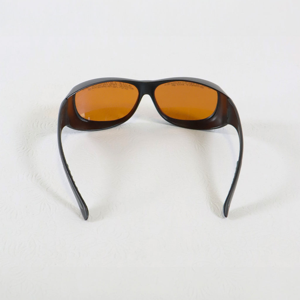 Laser Operator Safety Eyewear Glasses Orange Lens Black Frame w/Case