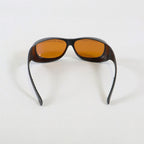 Laser Operator Safety Eyewear Glasses Orange Lens Black Frame w/Case
