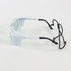 Innovative Optics PPE Safety Glasses White Frame Light Blue Lens 1400-2400 OD4