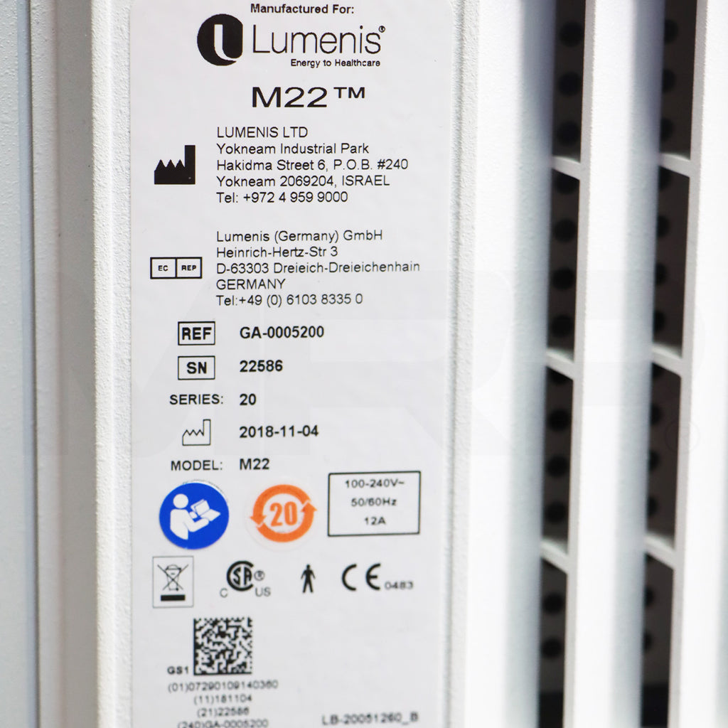 2018 Lumenis M22 System Serial