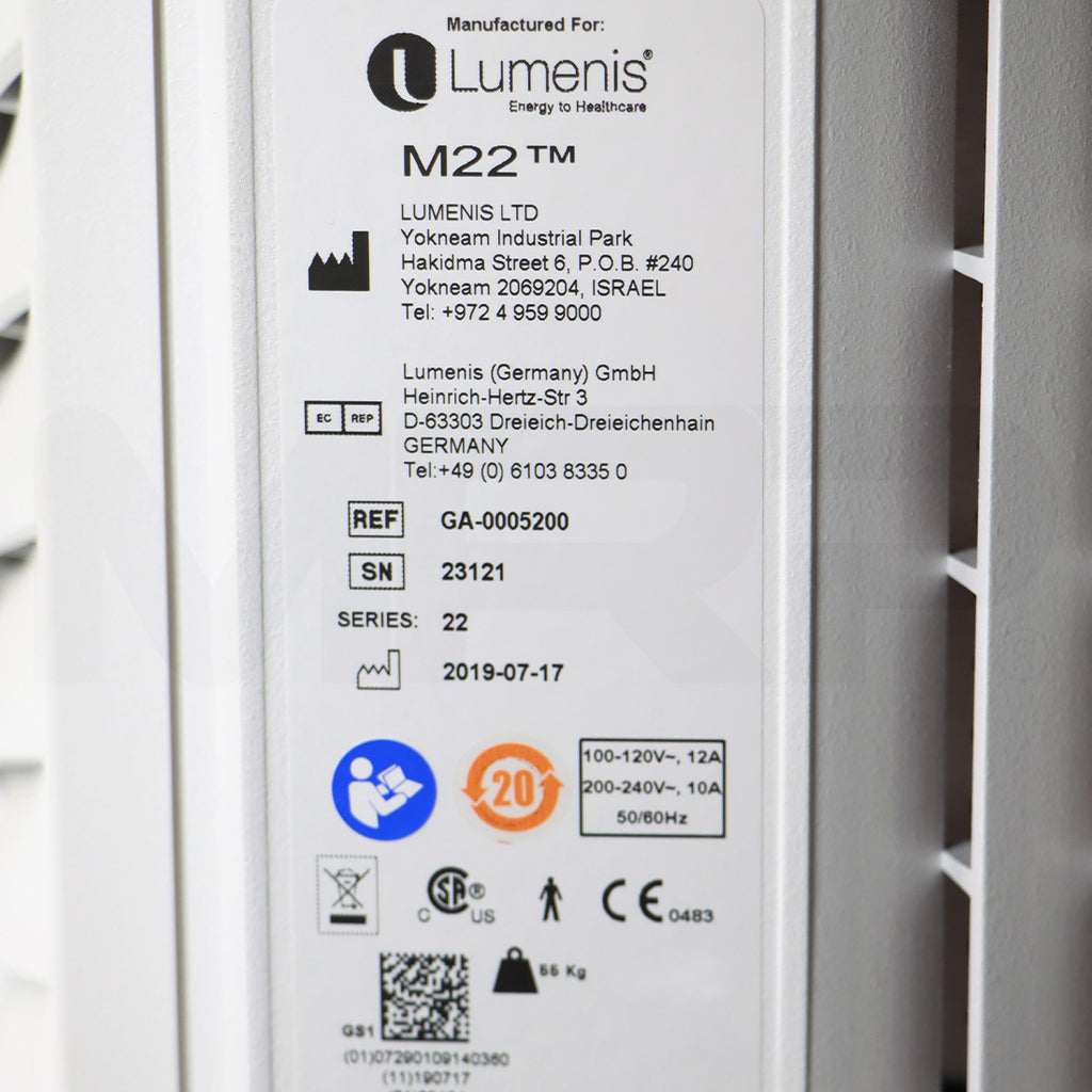 2019 Lumenis M22 System Label