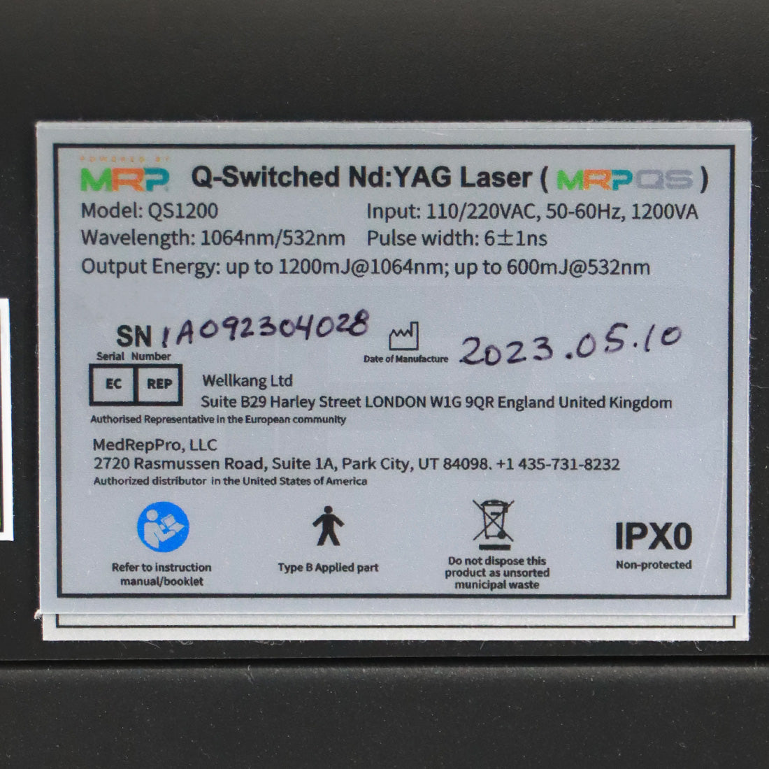 2023 Perigee MRP QS Q-Switched Laser System Serial